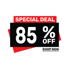 Special deal 85 off price marketing blue color design.