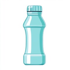 A transparent plastic water bottle designed for hydration.