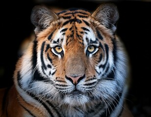 Fototapeta premium Majestic Close-Up of a Tiger