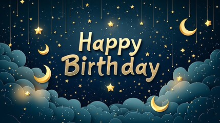 Naklejka premium A charming kirigami card featuring 