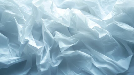 Fototapeta premium Abstract Texture Of Crumpled Light Blue Fabric