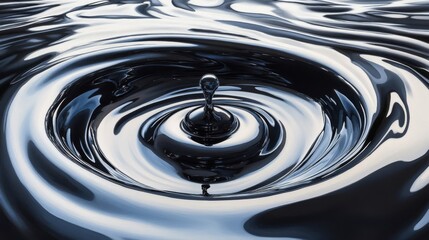 Dark Liquid Drop Impacting Reflective Surface