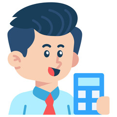Accounting Job and Professions Flat Icon