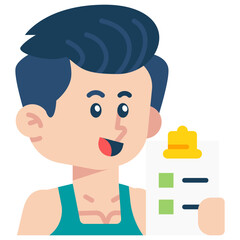 Personal_Trainer Job and Professions Flat Icon