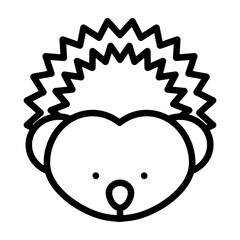 Hedgehog Vector Line Icon Design