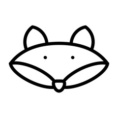 Fox Vector Line Icon Design
