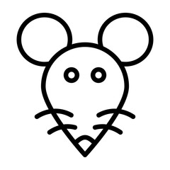 Rat Vector Line Icon Design