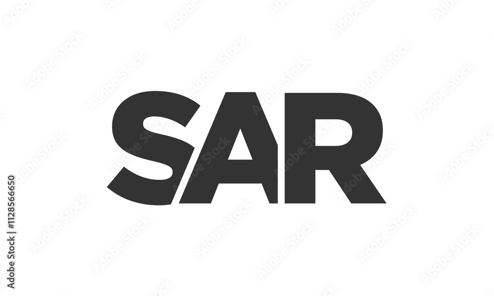 Poster sar logo design template with strong and modern bold text. initial based vector logotype featuring s