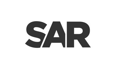 SAR logo design template with strong and modern bold text. Initial based vector logotype featuring simple and minimal typography. Trendy company identity.