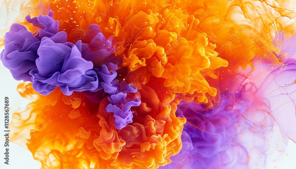 Poster dynamic swirl of vibrant colors blending in a mesmerizing display of art