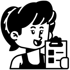 Female Lawyer Job Black Fill Icon
