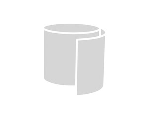 Toilet paper roll or tube icon design, template for wc. Bathroom hygiene icons, kitchen cleaning towel. Blank soft scroll product.