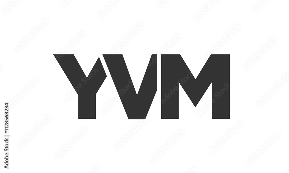 Fototapete yvm logo design template with strong and modern bold text. initial based vector logotype featuring s