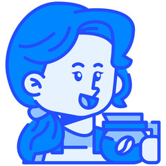 Female Chef Job Black Fill Icon