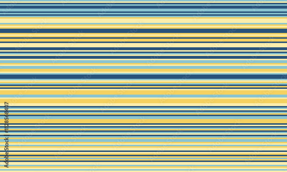 Aufkleber geometric stripes seamless vector pattern with horizontal lines in varied colours, creating an abstr