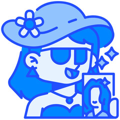 Female Gamer Job Black Fill Icon