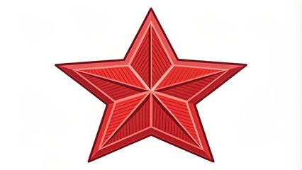Obraz premium A red star with five points