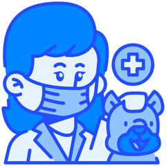 Female Veterinarian Job Black Fill Icon