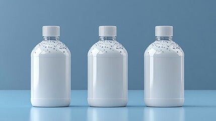 white background with an isolated white blank plastic spray detergent bottle collection of packaging templates with the clipping path applied isolated on whit