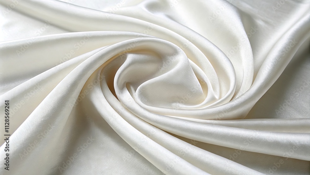 Aufkleber a white fabric with a smooth texture and a slight sheen