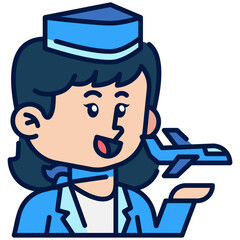 Female Soldier Job Black Fill Icon