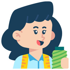 Female Sport_Person Job Black Fill Icon