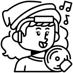 Female Designer Job Black Fill Icon