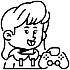 Female Driver Job Black Fill Icon