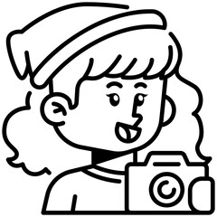 Female Mechanic Job Black Fill Icon