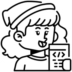 Female Photographer Job Black Fill Icon