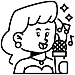 Female Politician Job Black Fill Icon