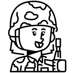 Female Programmer Job Black Fill Icon