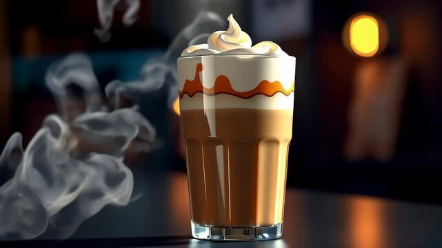 Coffee mug with marshmallows and whipped cream.
