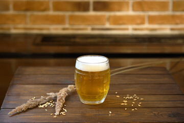 Enjoying a Cold Beer in a Rustic Setting