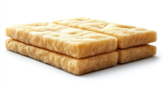 with a clipping path mineral wool also known as mineral fiber mineral cotton mineral fiber glass wool mmmf and mmvf is isolated on a white background material for thermal insulatio