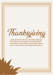 Thanksgiving Day Greeting card illustration for holidays.