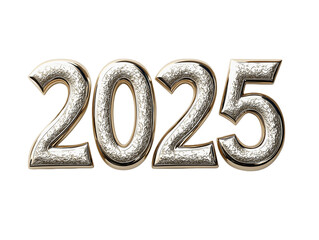 2025 - Srebrny, metaliczny napis na transparentnym tle. © Fotosmagoria