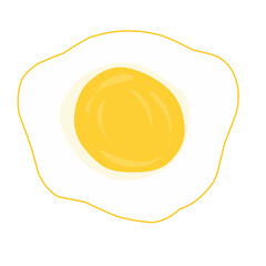 Flat design Illustration of fried egg