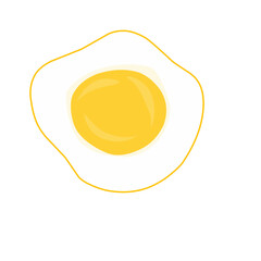 Flat design Illustration of fried egg