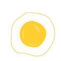 Flat design Illustration of fried egg