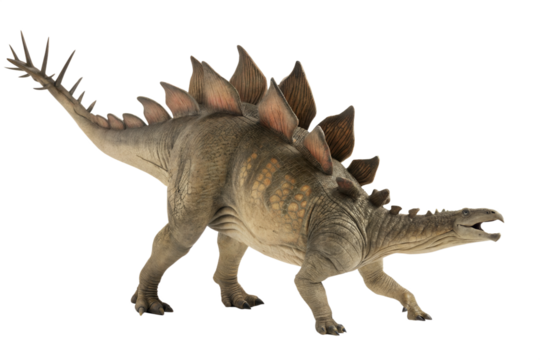 Stegosaurus Dinosaur on white background .