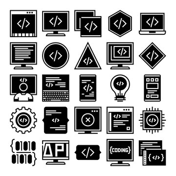 programmer and web developer icon pack