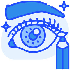 Eyeliner Blue Color Icon