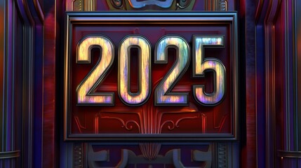 New Year's celebration 2025, A sign with the number twenty-five on it