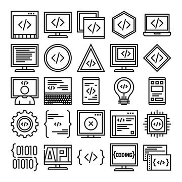 programmer and web developer icon pack