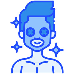 Mask for man Blue Color Icon