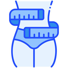 Weight Loss Blue Color Icon