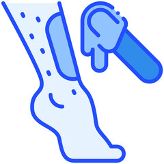 Waxing Blue Color Icon