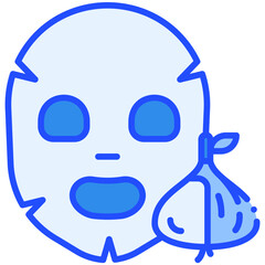 Yam Bean mask Blue Color Icon