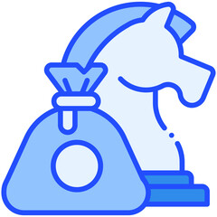 Investment Strategy Blue Color icon